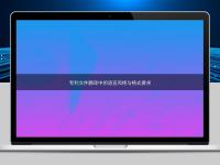 專利文件翻譯中的語言風(fēng)格與格式要求